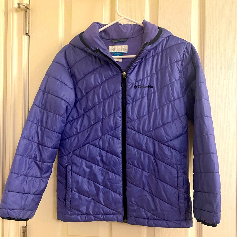 COLUMBIA Snow Winter Hooded Water Repellent Puffer Jacket Coat Kids Large